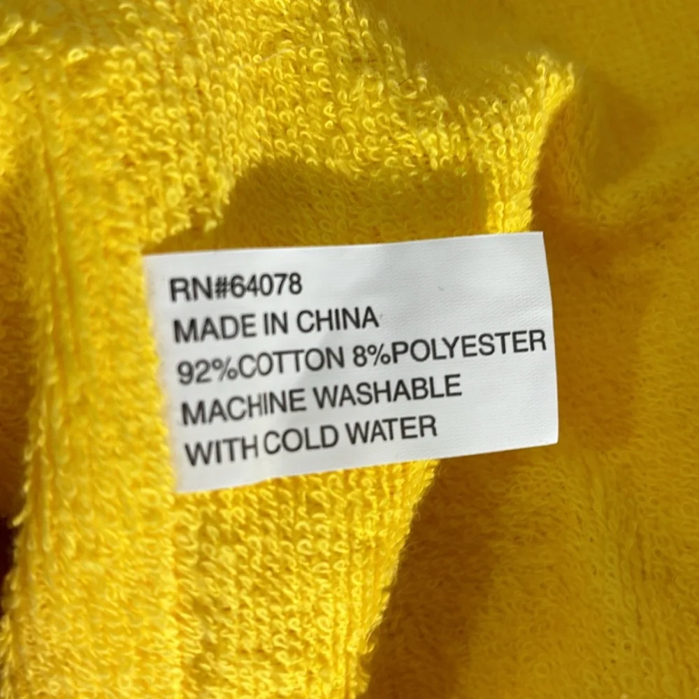 NEW! W/o tags sunshine yellow lightweight terrycloth beach bag/towel combo